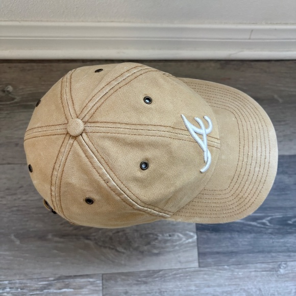 Carhartt x ’47 Brand Atlanta Braves Hat Tan Canvas Baseball Cap Adjustable OSFA - Picture 8 of 13